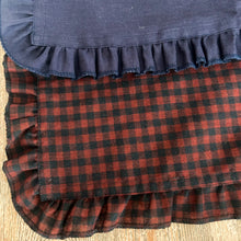 Load image into Gallery viewer, Burnt Orange and Navy Gingham Placemats