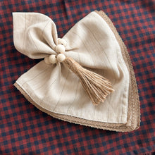 Load image into Gallery viewer, Burnt Orange and Navy Gingham Placemats