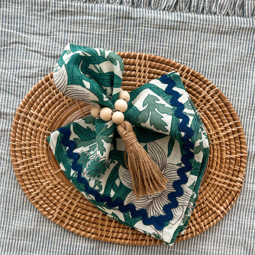 Blue Stripe Frill Placemats