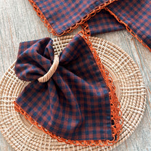 Load image into Gallery viewer, Burnt Orange and Blues Napkins