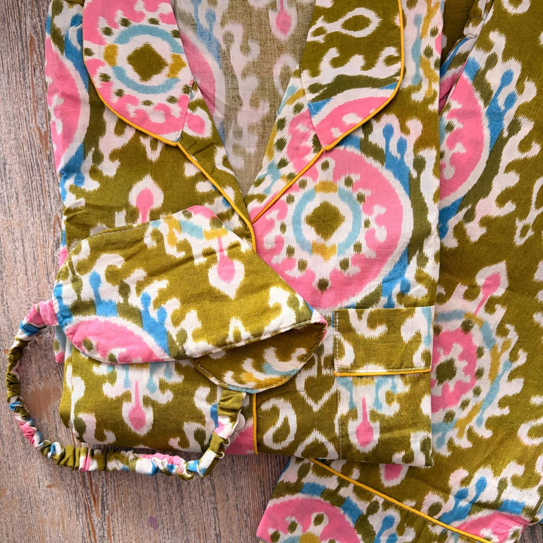 Olive Green and Pink