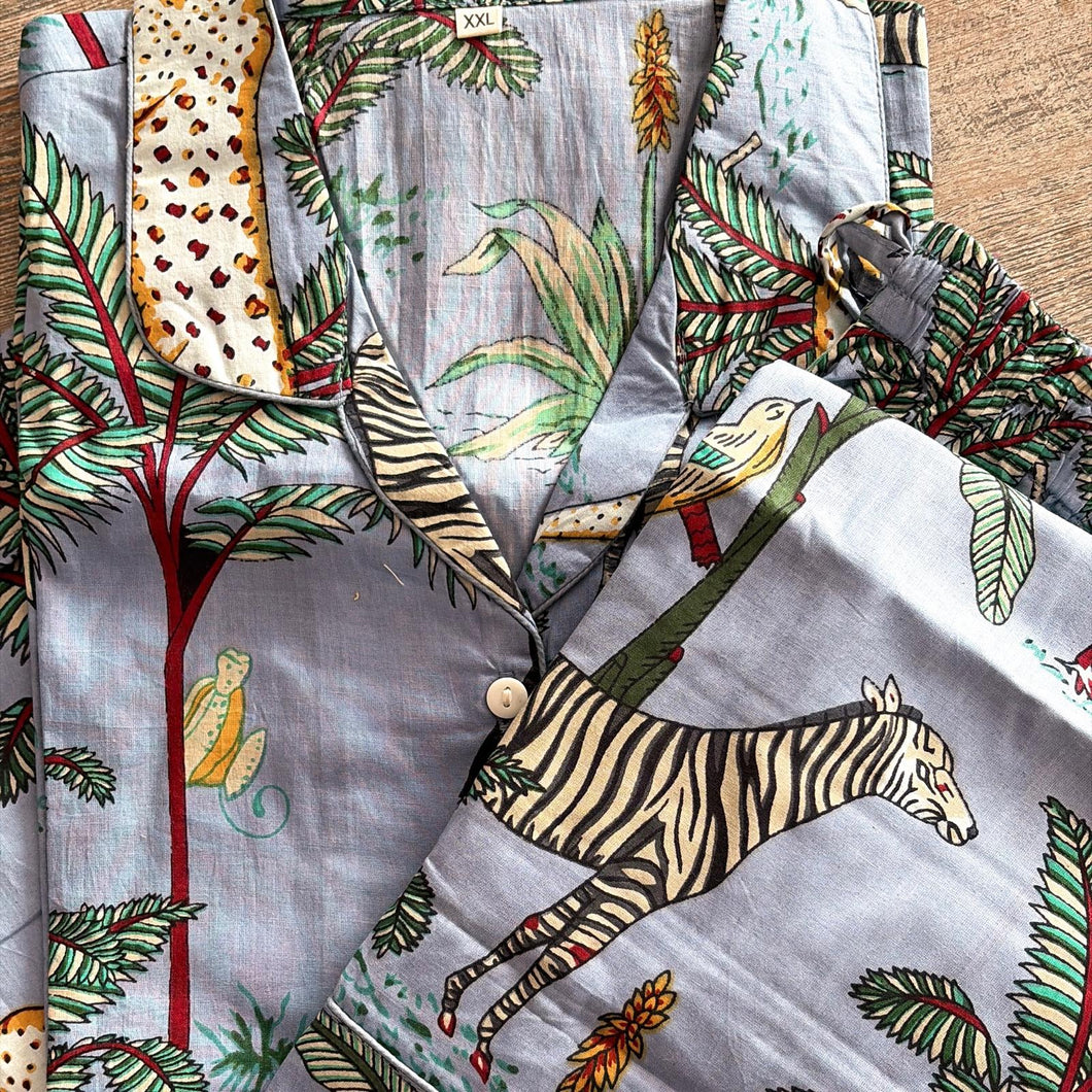 Blue Tropical Print