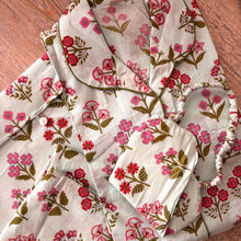 Load image into Gallery viewer, Pale Blue and Pink Florals
