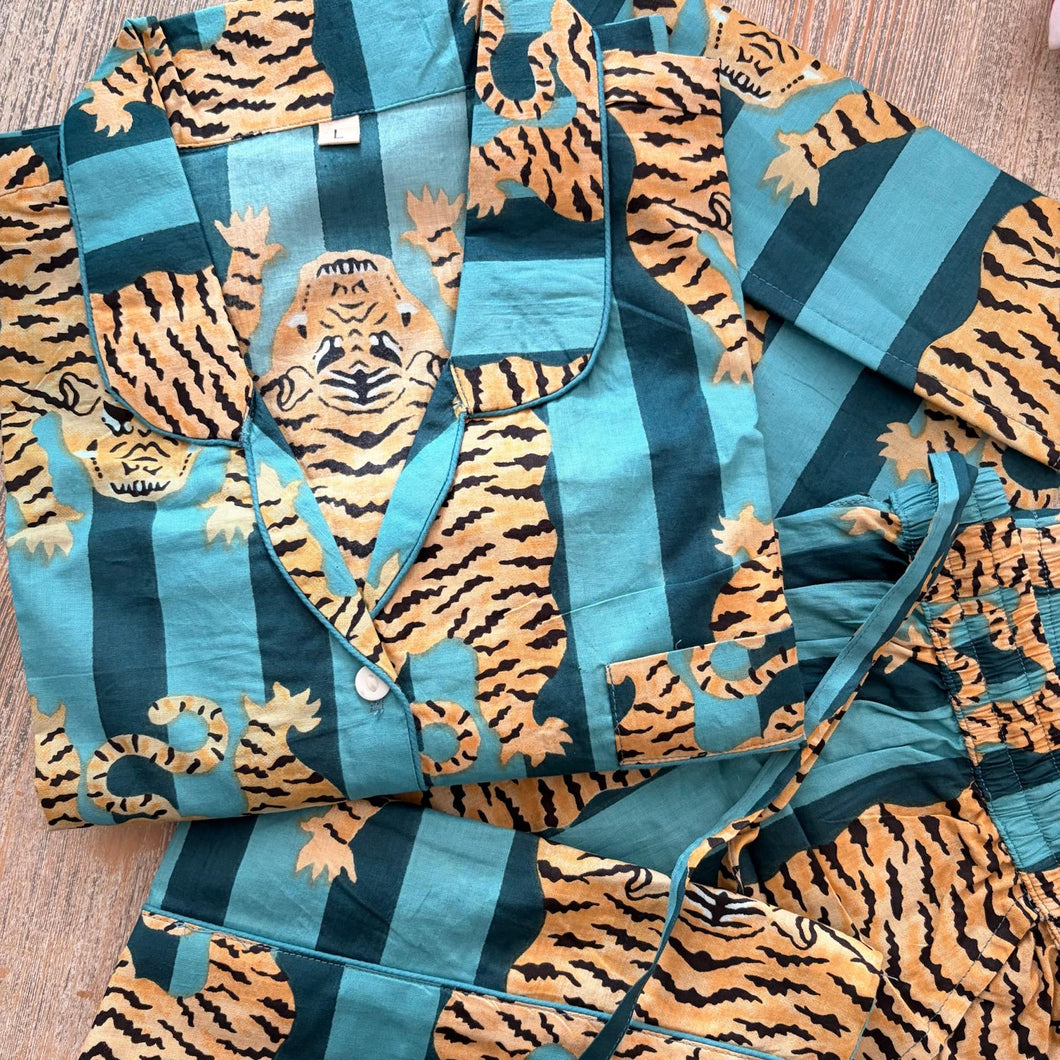 Teal Stripe Tiger