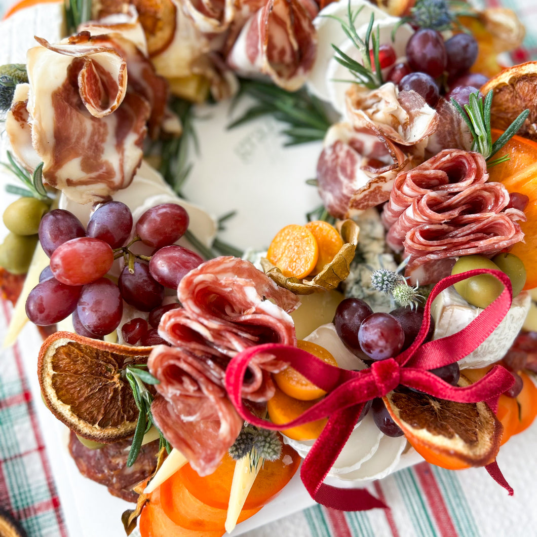 Cheese and Charcuterie Wreath